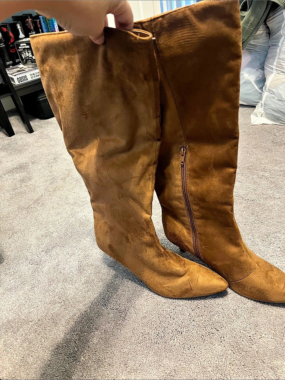 Old Navy Tall Kitten-Heel Brown Boots